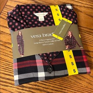 Vera Bradley Black and Red Plaid Pajama Set.  NWT